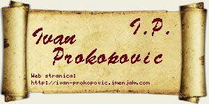 Ivan Prokopović vizit kartica